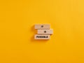 The motivational message it is possible on wooden blocks. Optimism, positive thinking in business career or education Royalty Free Stock Photo