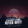 Motivational poster with nature background