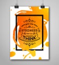 Motivational Poster Square Frame with Paint Splash