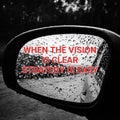 Motivational quote with blurry background. When the vision is clear stratergy is easy.