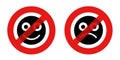 Motivational sign, symbol, icon and pictogram to avoid bad or good mood.