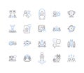 Motivational speaking line icons collection. Inspiration, Empowerment, Encouragement, Goal-setting, Positivity, Self