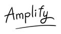 Business Buzzword: amplify- vector handwritten phrase