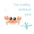 Motivational and support card with sea creatures