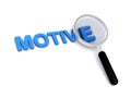 Motive with magnifying glass on white