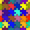 Motley abstract background with puzzle