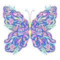 Motley abstract butterfly Royalty Free Stock Photo