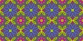 Motley multicolored fractal pattern with many elements. Seamless background