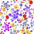 Motley seamless floral background. Print for fabric in vector. Trendy summer pattern