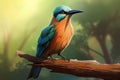 Motmot bird fullbody. Generate Ai