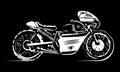 Moto bike icon. Cafe racer. Royalty Free Stock Photo