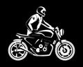 Moto bike icon. Cafe racer. Royalty Free Stock Photo