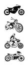 Moto bike icon set. Cafe racer.