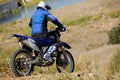 Moto biker driving enduro bike