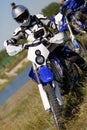 Moto biker driving enduro bike