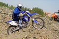 Moto biker driving enduro bike