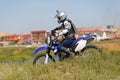 Moto biker driving enduro bike