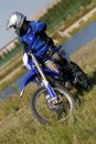 Moto biker driving enduro bike