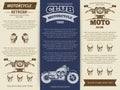 Moto club vintage banners template Royalty Free Stock Photo