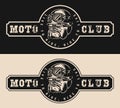 Moto club vintage monochrome label Royalty Free Stock Photo