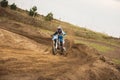 Moto cross - MX girl biker at race in Russia