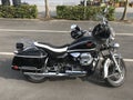 Moto Guzzi California Vintage black motorcycle - stock photo
