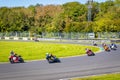 Moto racing in english countryside