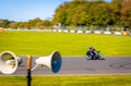 Moto racing in english countryside