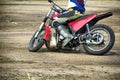 Motoball, teens play motoball on motorcycles with a ball, motorcycling