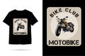 Motobike bike club silhouette t shirt design