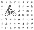 Motobike icon. Sport illustration vector set icons. Set of 48 sport icons.