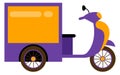 Motobike icon. Street transport. Food delivery vehicle