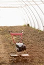 A motoblock cultivator for soil Royalty Free Stock Photo