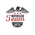 Motoclub team logo, legendary est 1979, premium quality design element for motor or biker club, motorcycle repair shop