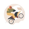 Motocross abstract concept vector illustration.