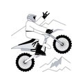 Motocross abstract concept vector illustration.