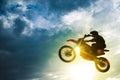 Motocross Bike Jump Royalty Free Stock Photo