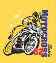 motocross biker sports print vector art