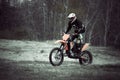 Motocross dirtbike rider on sand