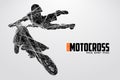 Motocross drivers silhouette. Vector illustration