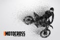 Motocross drivers silhouette. Vector illustration