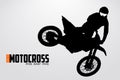 Motocross drivers silhouette. Vector illustration