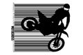 Motocross drivers silhouette. Vector illustration