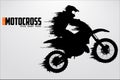 Motocross drivers silhouette. Vector illustration Royalty Free Stock Photo