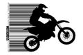 Motocross drivers silhouette. Vector illustration