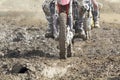 Motocross enduro bike in dirt track.