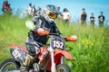 Motocross enduro rider in action