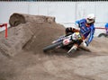 Motocross exhibition - Genoa Fair Spring 2010 Royalty Free Stock Photo