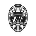 Motocross helmet vector object or design element