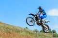 Motocross high jump Royalty Free Stock Photo